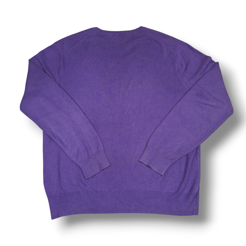 Purple Vintage Ralph Lauren V-Neck Knitwear (L)