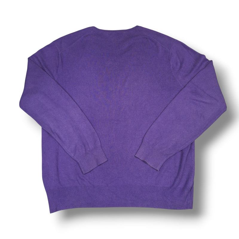 Purple Vintage Ralph Lauren V-Neck Knitwear (L)