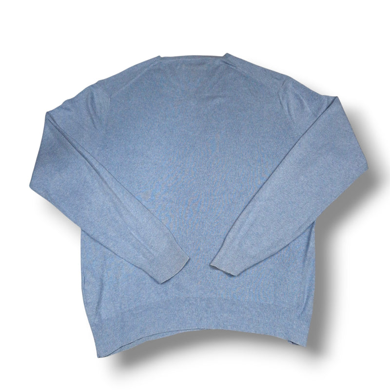 Light Blue Vintage Ralph Lauren V-Neck Knitwear (L)