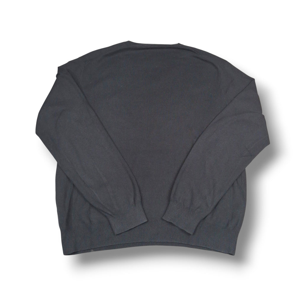 Black Vintage Ralph Lauren V-Neck Knitwear (XL)
