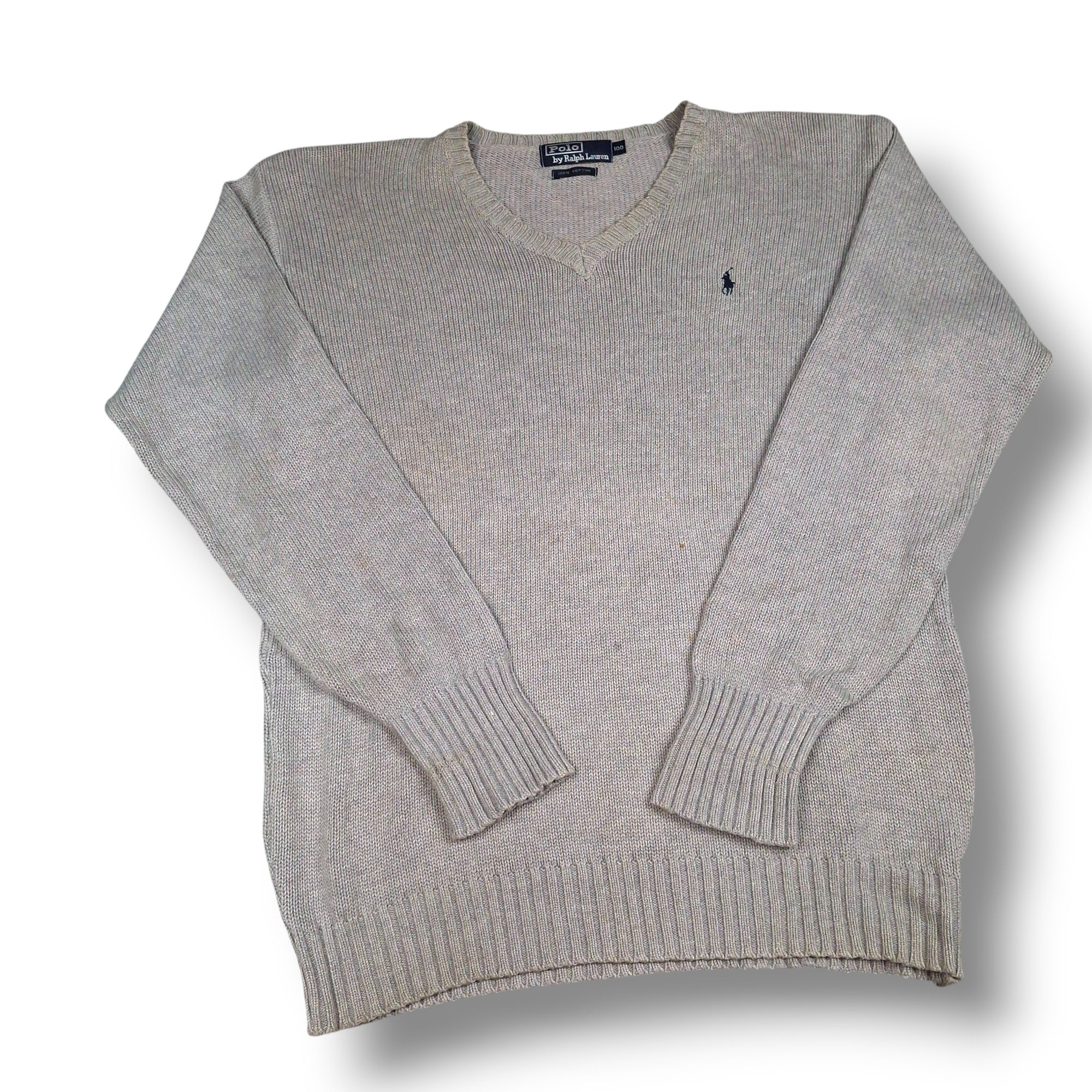 Grey Ralph Lauren Knitwear (M)