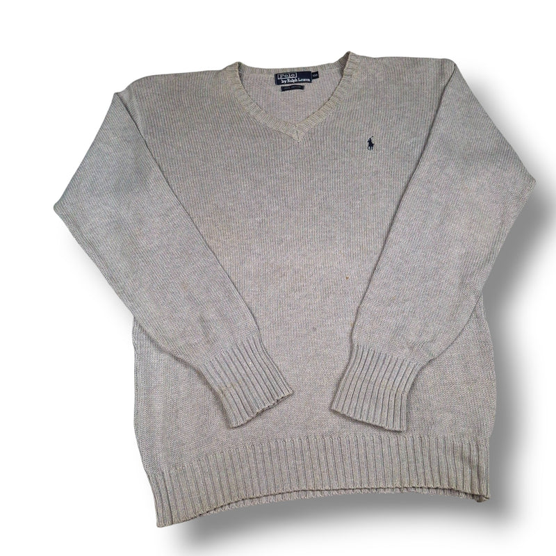 Grey Ralph Lauren Knitwear (M)