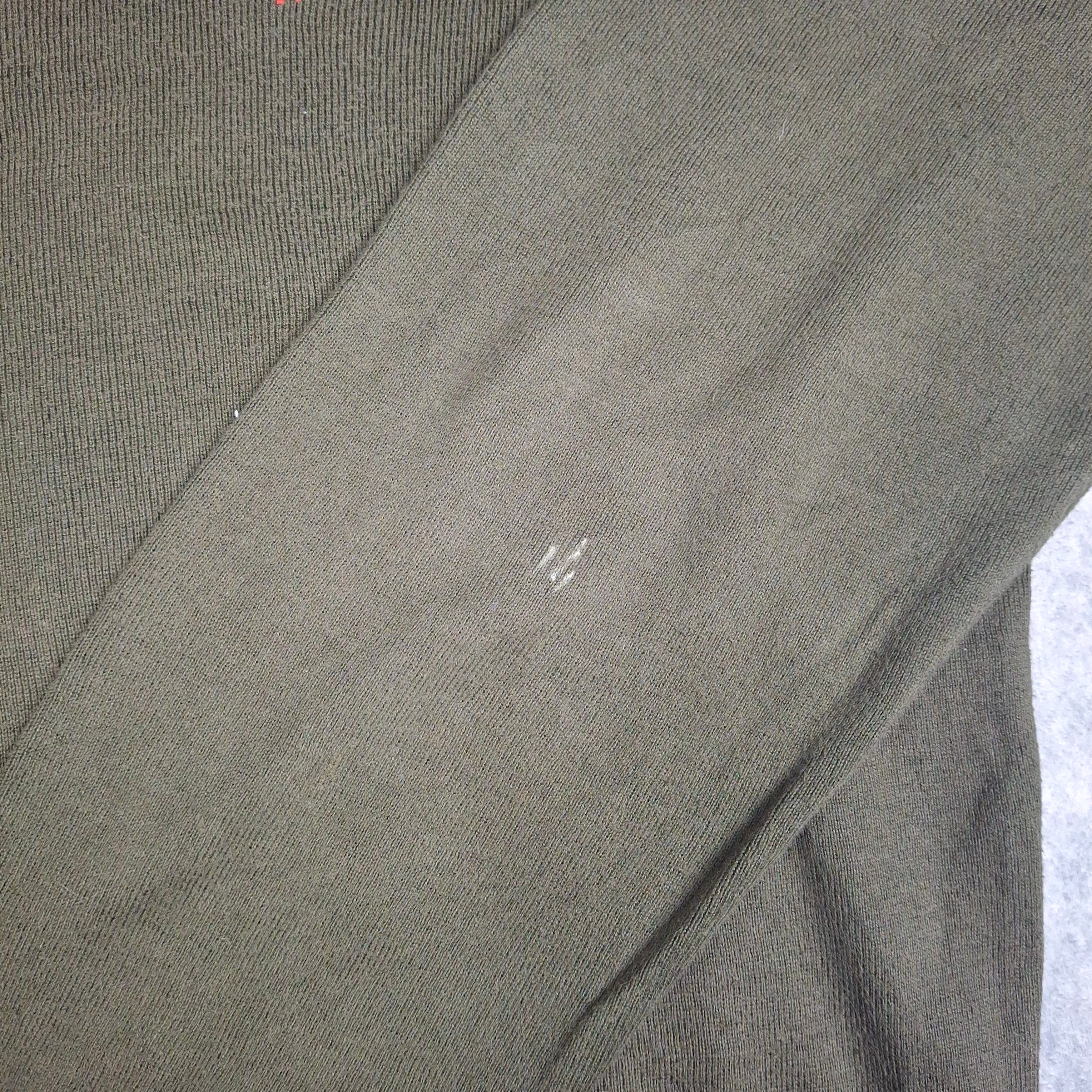 Olive Green Vintage Ralph Lauren V-Neck Knitwear (L)