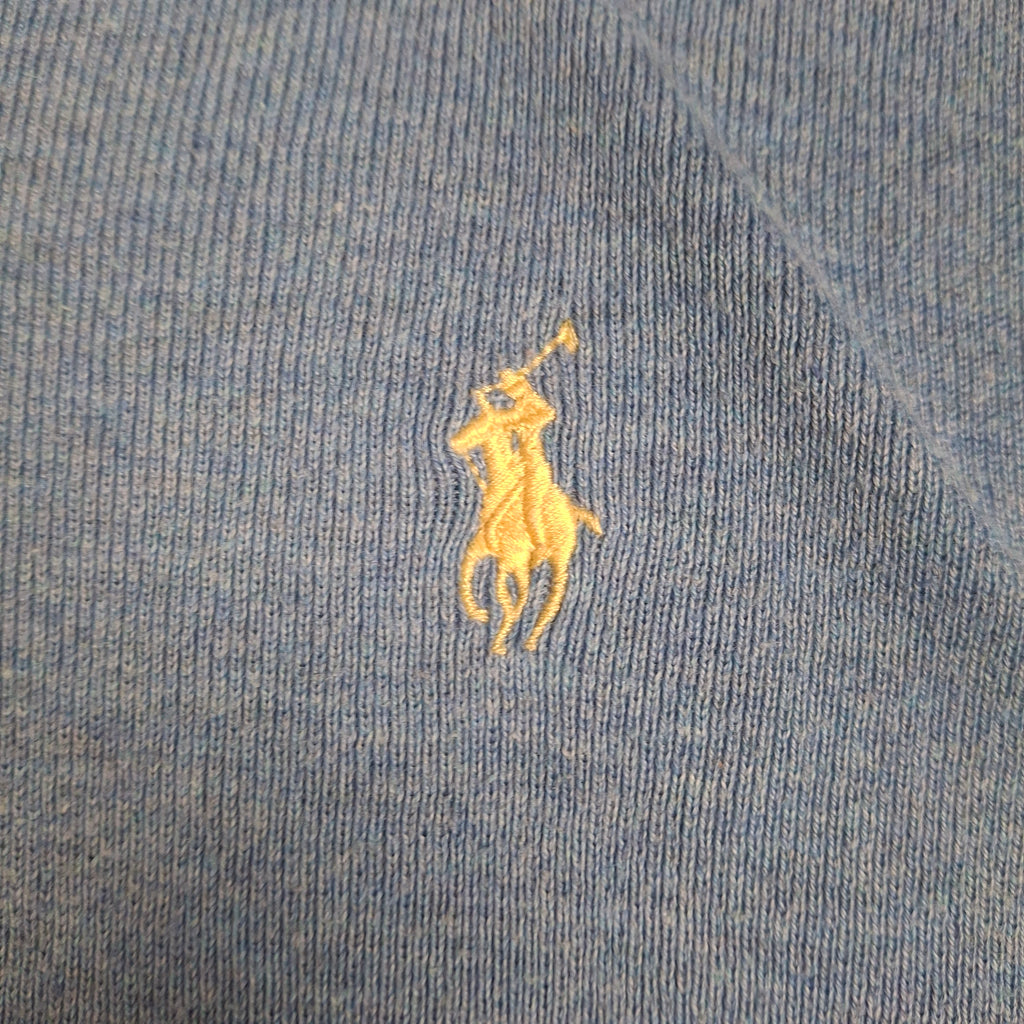 Light Blue Vintage Ralph Lauren V-Neck Knitwear (L)