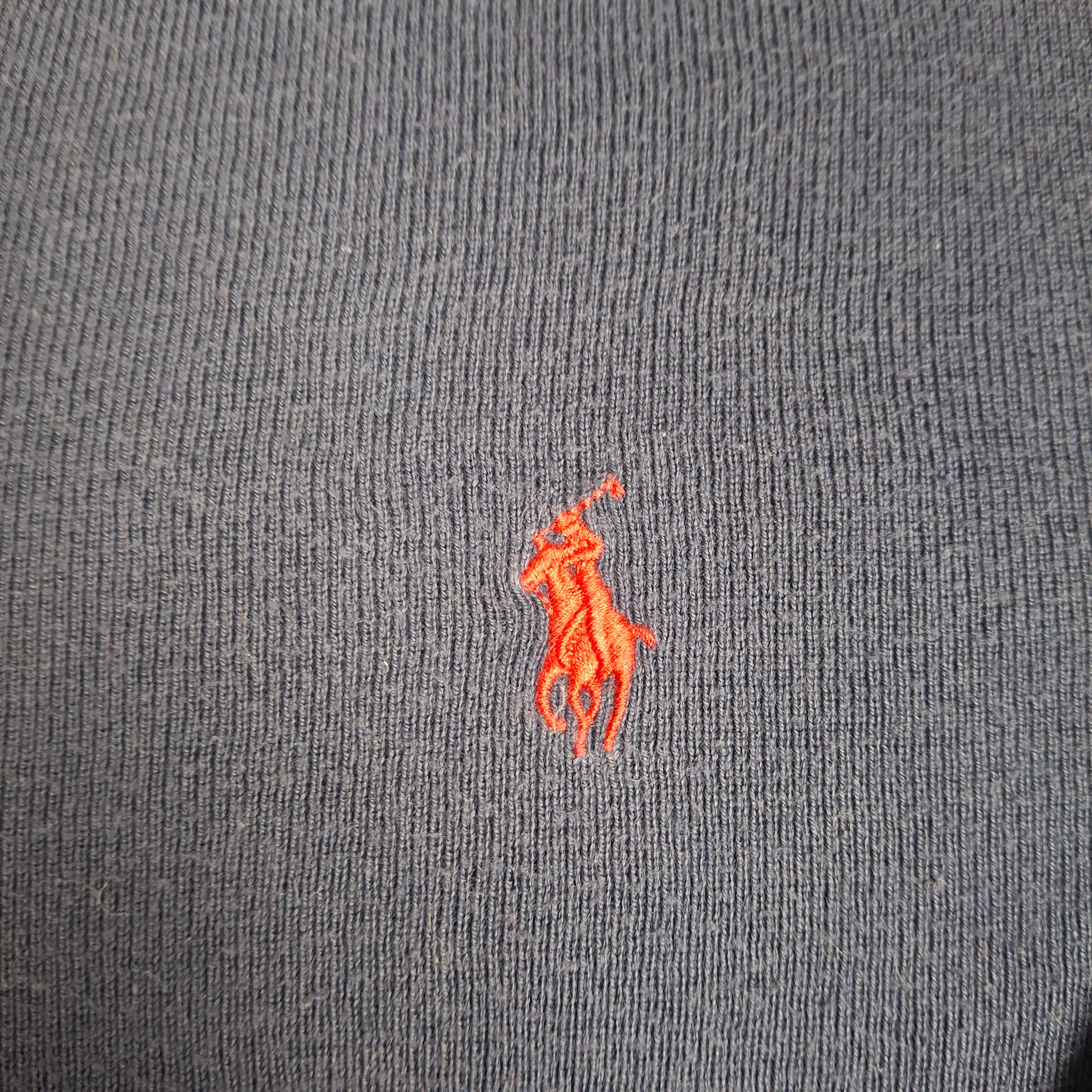 Dark Blue Vintage Ralph Lauren V-Neck Knitwear (M)