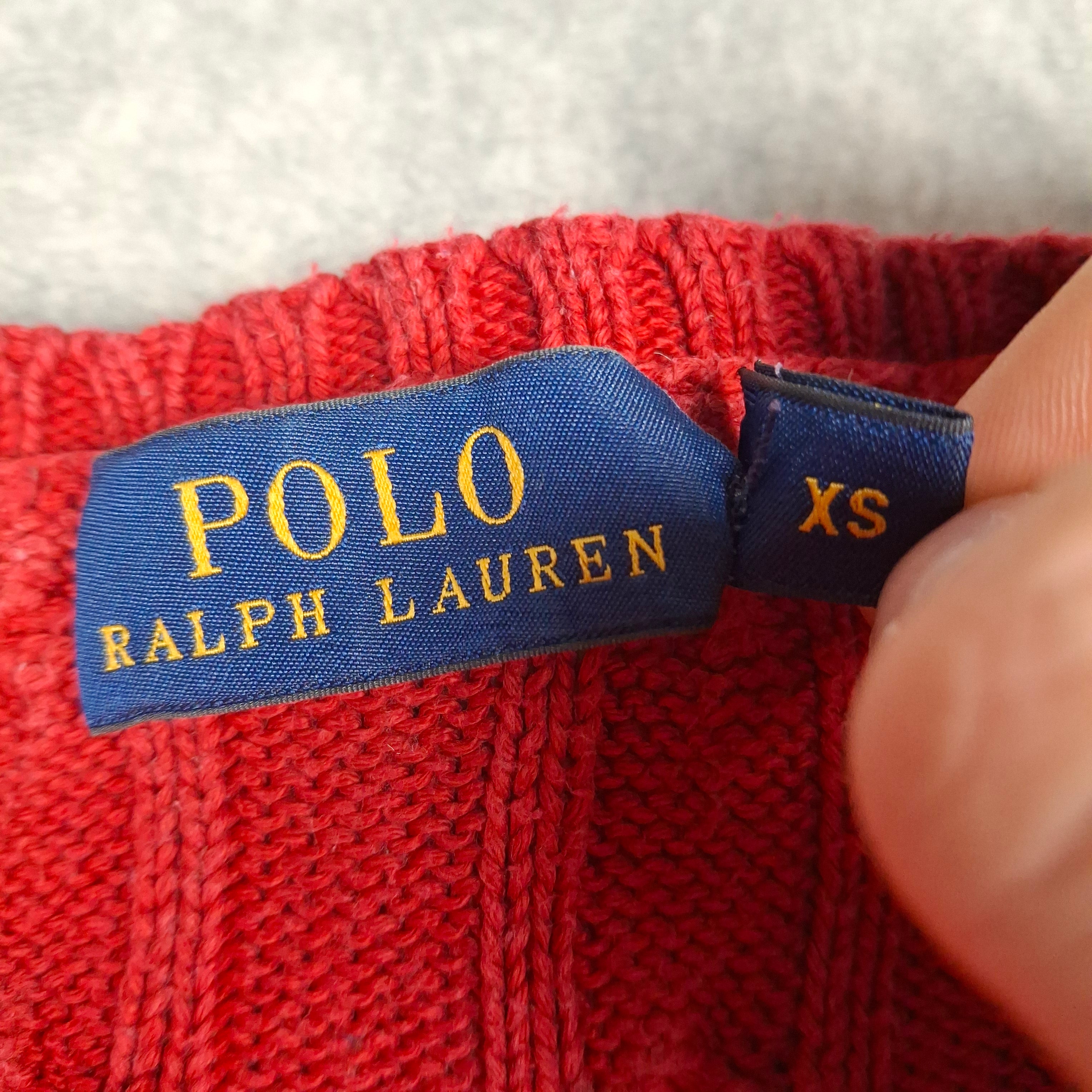 Red vintage Ralph Lauren Knitwear (XS)