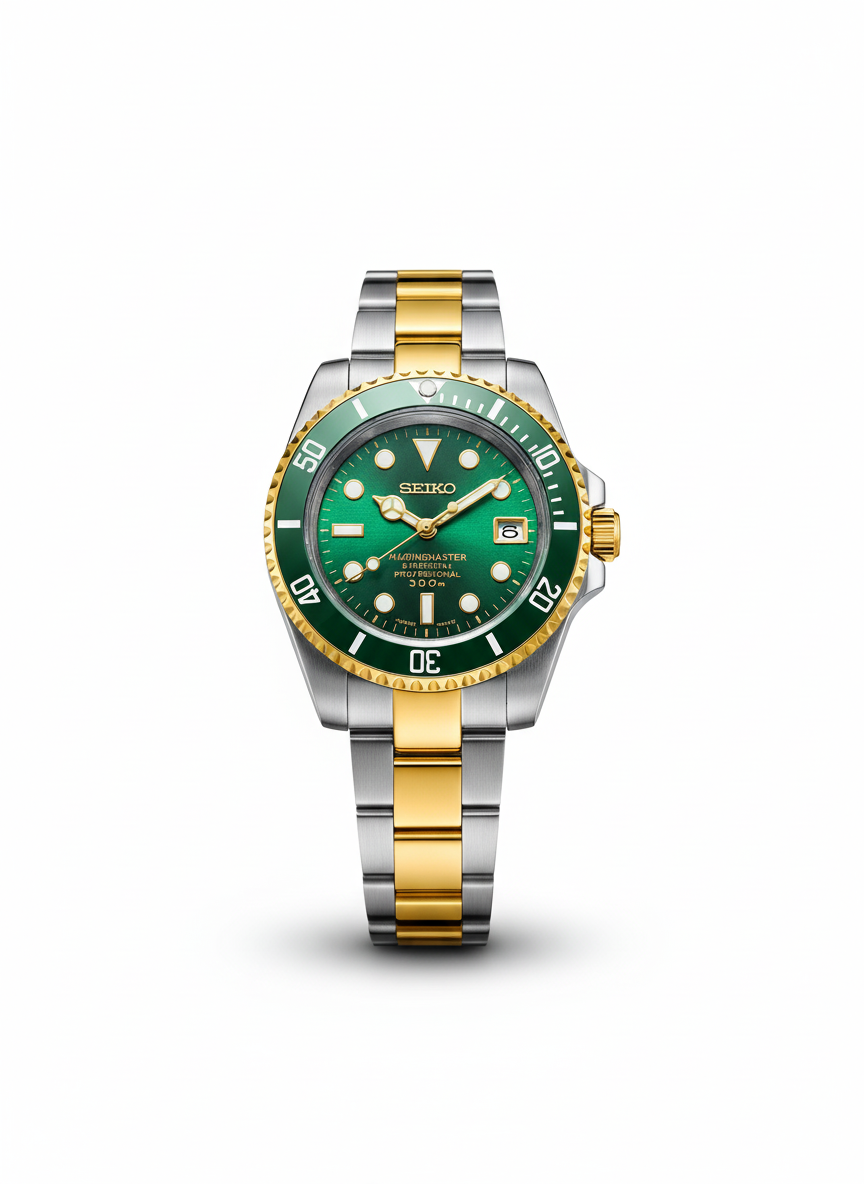 Seikomariner | Emerald - (Two tone)